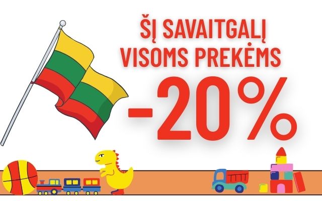 Mindaugo karūnavimo dienos proga! Visoms PREKĖMS -20% nuo 2025-07-04 iki 2025-07-6 (imtinai)