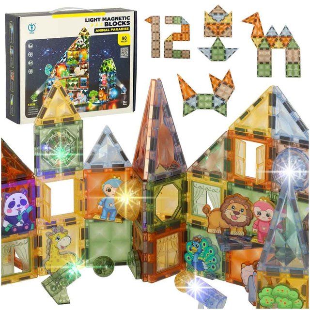 3D luminous magnetic constructor 90el. KX3629_1