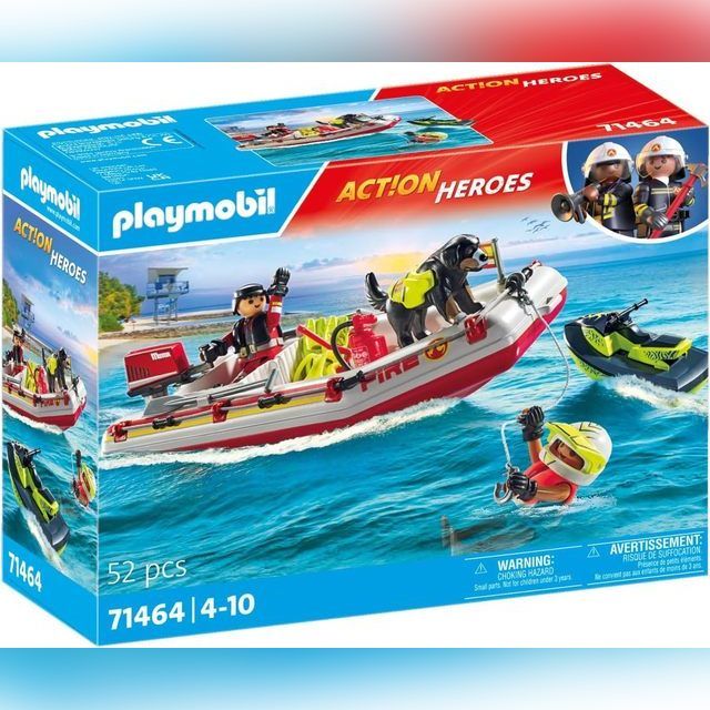 71464 PLAYMOBIL® Actions Heroes, Fireboat with Jet Ski
