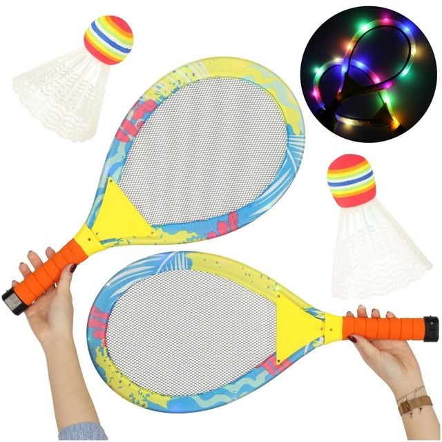 Badminton rackets with LED lighting and flies KX6180
