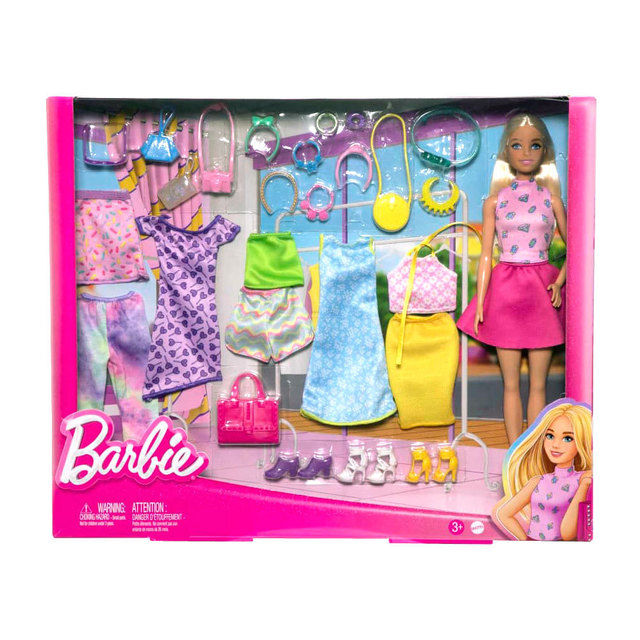Barbie doll with fashion accessories Fashions Blonde