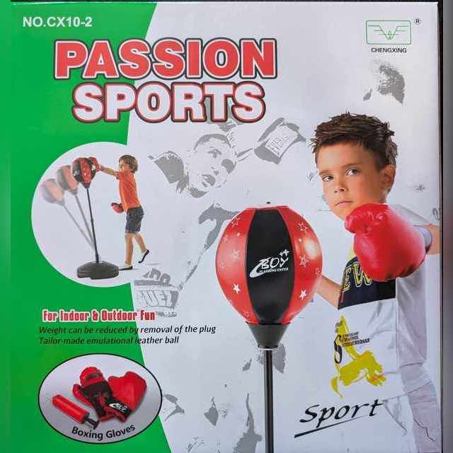 Boxing bag with gloves Passion Sports KX9025