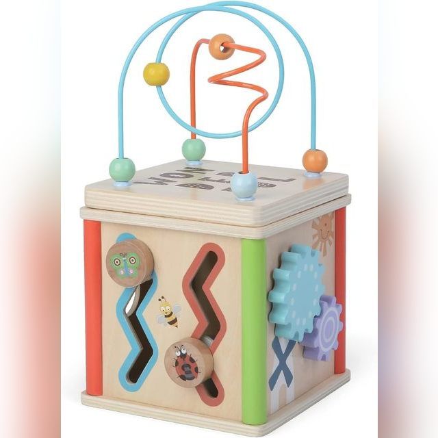 GERARDO'S Toys Wooden Activity Cube