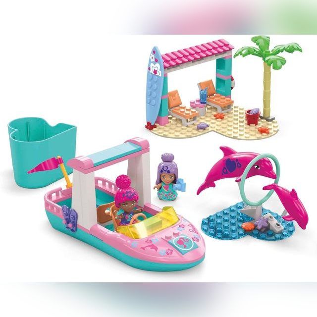 Constructor MEGA Barbie Color Reveal dolphin adventure blocks 121 parts