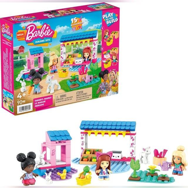 Constructor MEGA Barbie Farmers market Building Set 90 parts