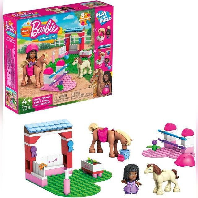 Constructor MEGA Barbie Horse Jumping Building Set 73 parts