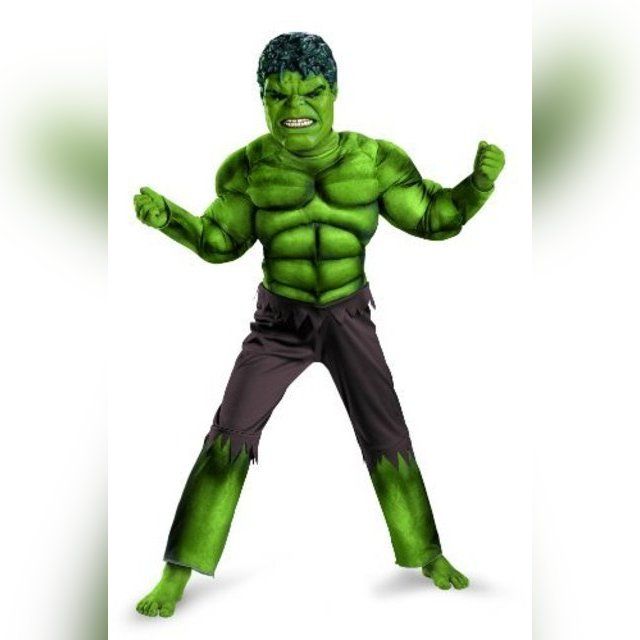 Avengers Hulk Classic Muscle Costume, Green