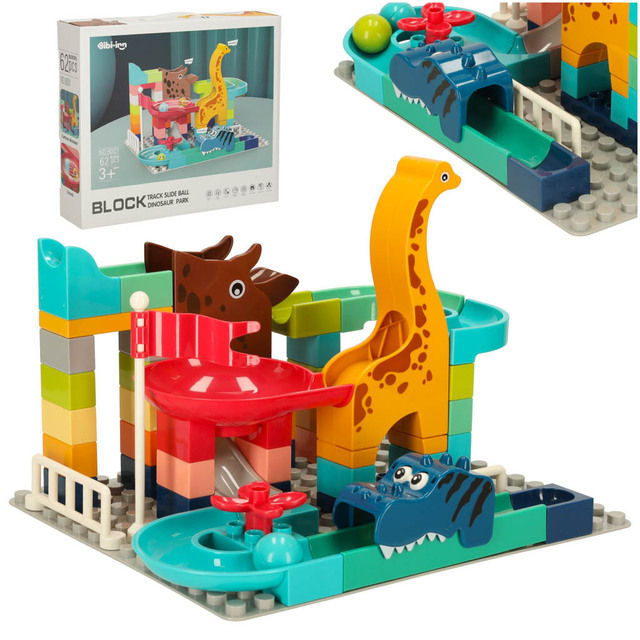 Creative blocks dinosaur park ball track 62 pcs KX3589