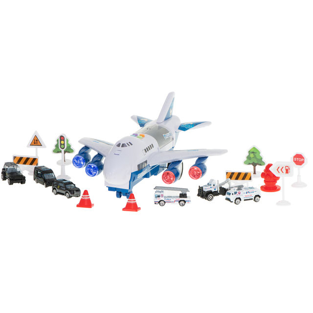 Airplane transporter with police cars KX5986
