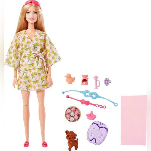 Doll Barbie Wellness Self-care Spa Day With Puppy GKH73 HKT90