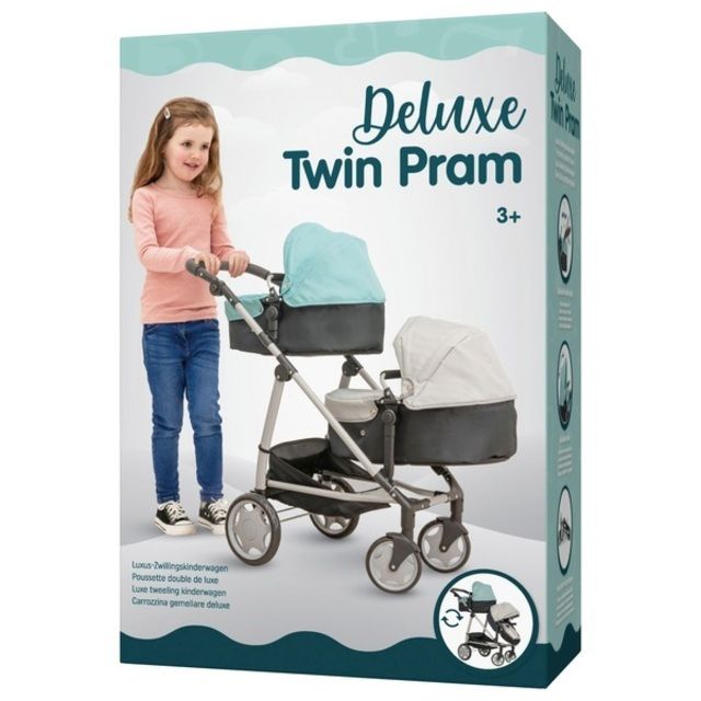 Deluxe Twin Dolls Pram