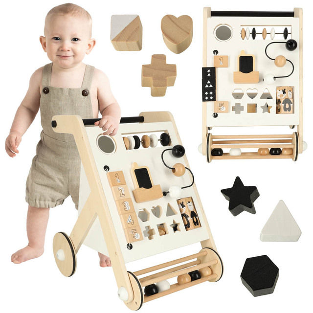 Educational wooden pusher - sorter