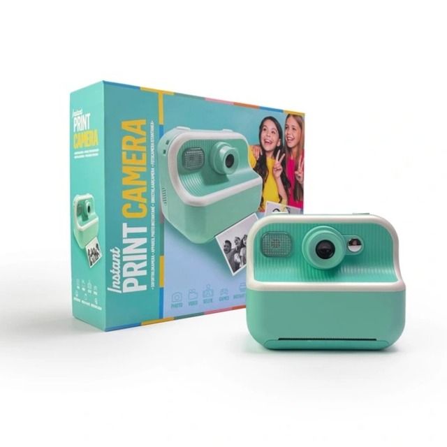 Instant Print Camera in Mint Green