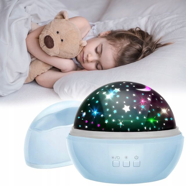 Night light with projector Izoxis - blue LP16858