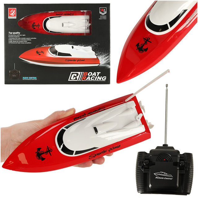 Remote controlled boat with remote control RC 4CH mini CP802, red KX9723_3