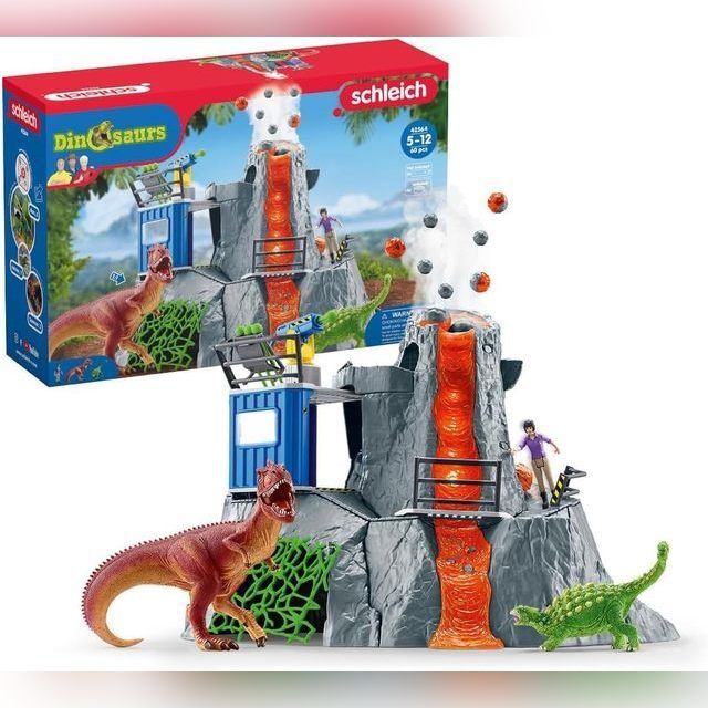 SCHLEICH 42564 Dinosaur Country Volcano Expedition Base Camp