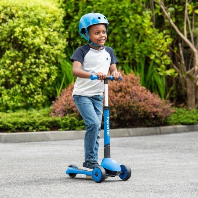 Three-wheeled scooter iSporter LED Deluxe blue Scooter