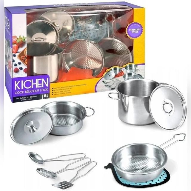 Children's tableware set 9 pieces Kitchen cook Delicious food