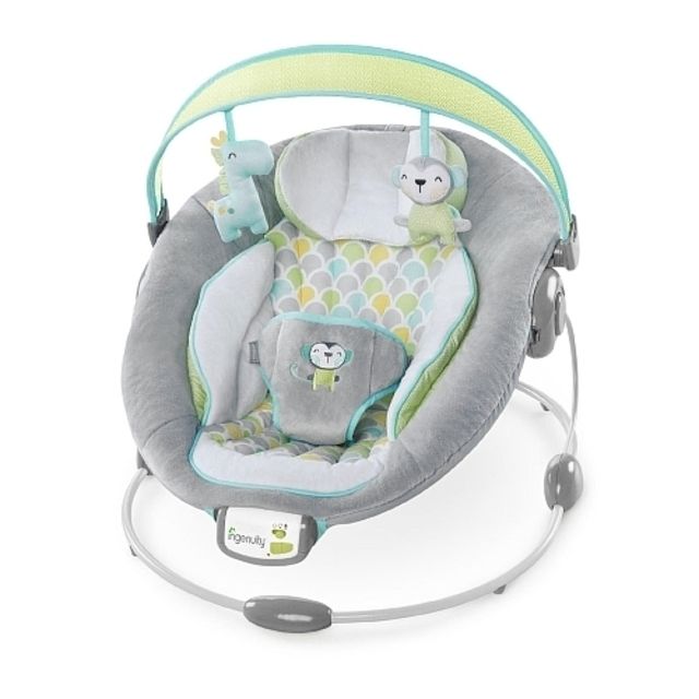 Vibration Baby Bouncers Ingenuity Sooth n Delight Bouncer - Savvy Safari