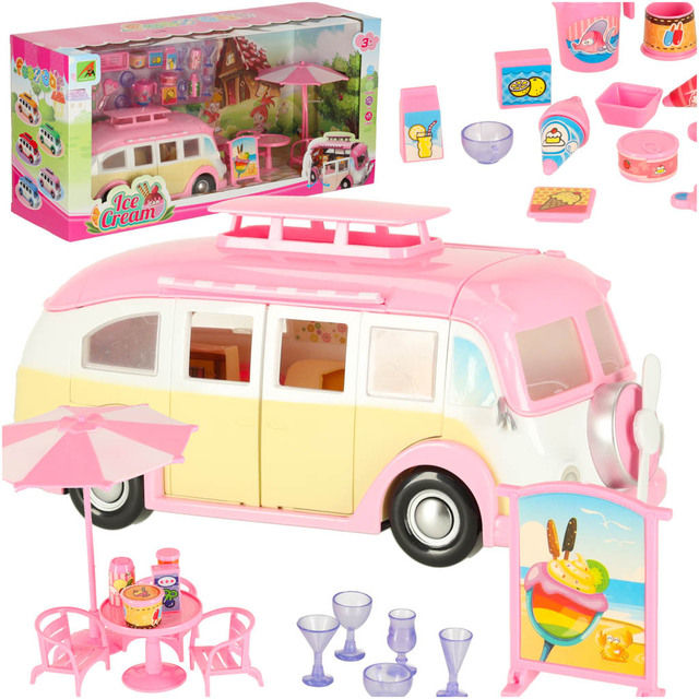 Toy car - ice cream shop with 30 elements KX3037