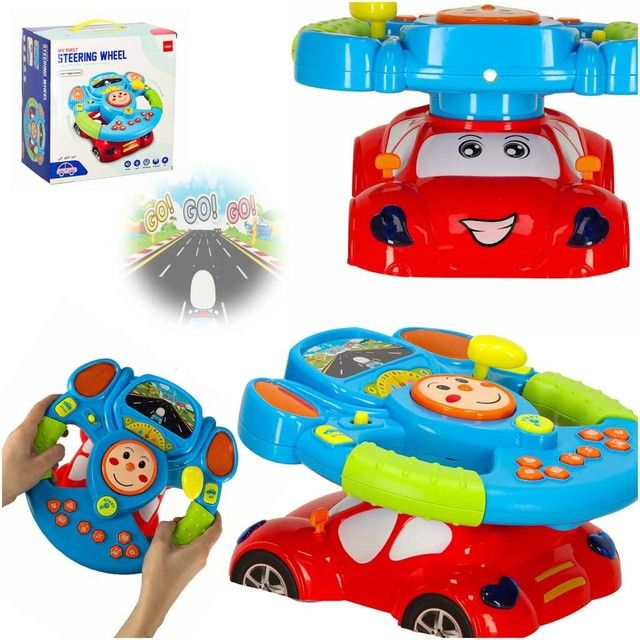 Toy interactive steering wheel with projector KX3310
