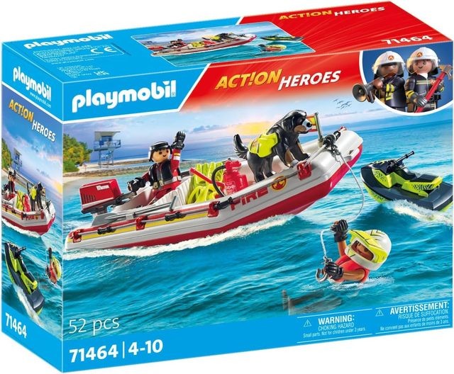 71464 PLAYMOBIL® Actions Heroes, Fireboat with Jet Ski