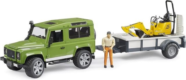 Bruder Land Rover with trailer and mini excavator 02593 (defective)