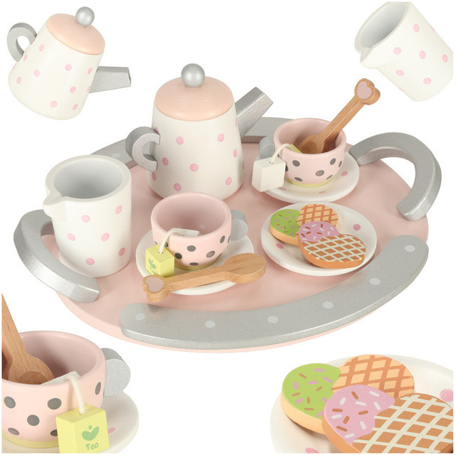 Coffee and tea service wooden set KX3771