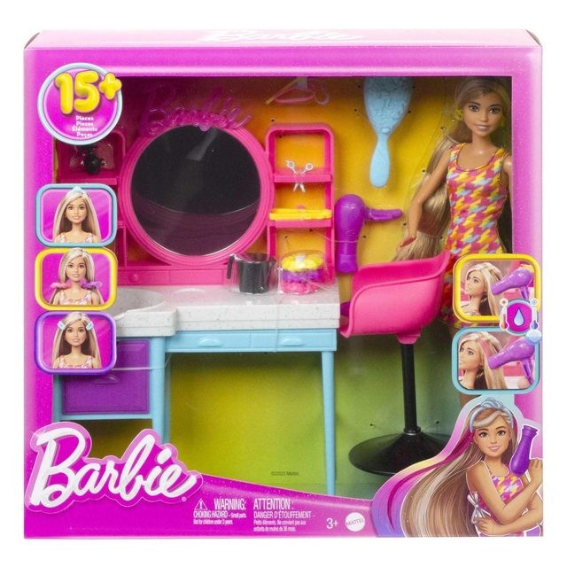 Mattel Barbie Hair Salon Playset HKV00 Doll, 29 cm