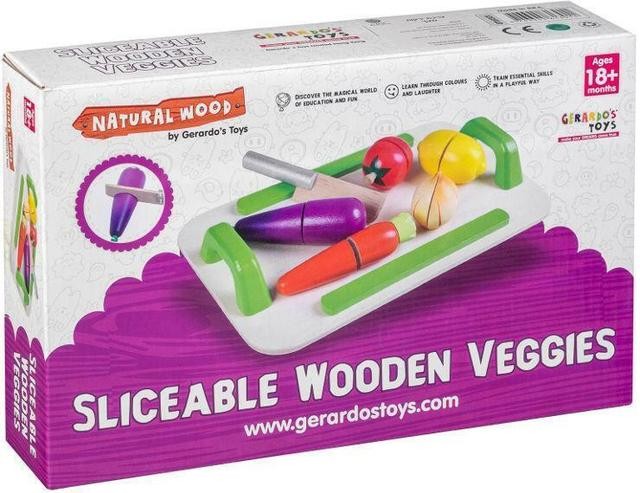Gerardo's toys Sliceable Wooden Vegetables Set
