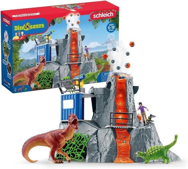 SCHLEICH 42564 Dinosaur Country Volcano Expedition Base Camp