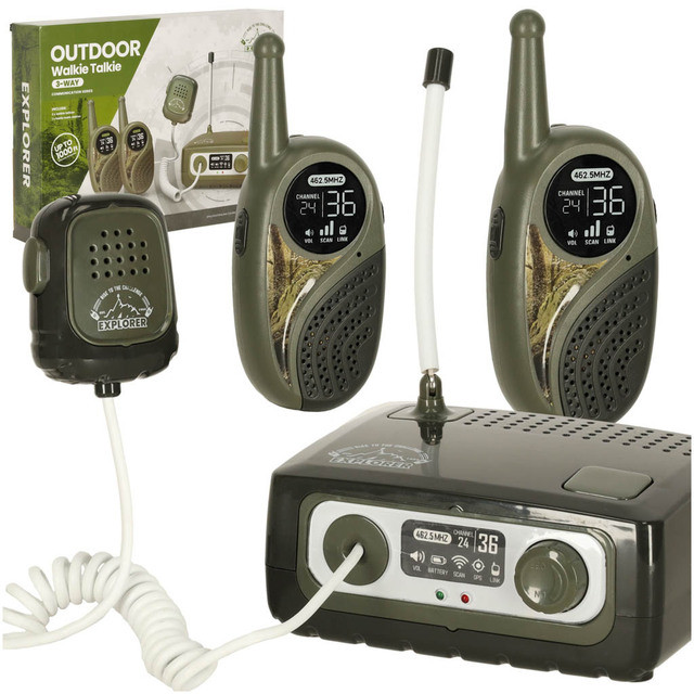 Children's walkie-talkies with central station khaki KX3635