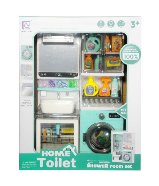 Bathroom set with light and sound effects and mirror Home Toilet Showe room set
