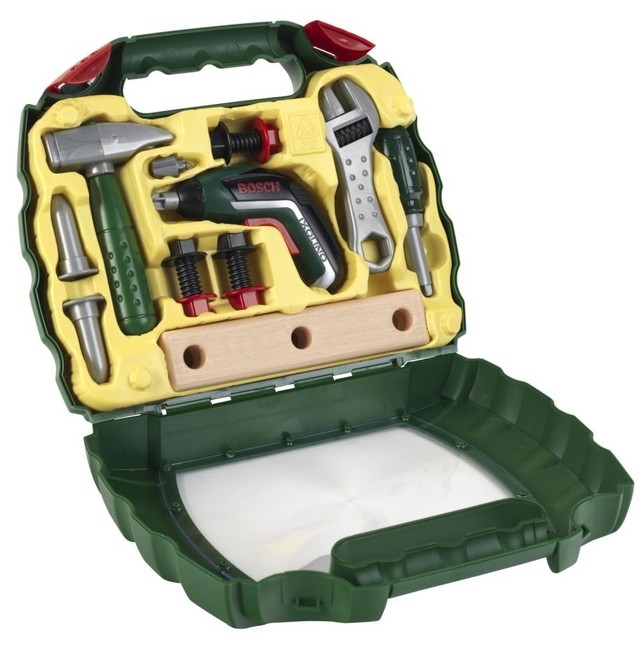 Toy craftsman tool set Klein Bosch Ixolino II Case 8394
