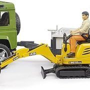 Bruder Land Rover with trailer and mini excavator 02593 (defective)
