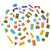 Large multifunctional magnetic board with puzzle City KX7547