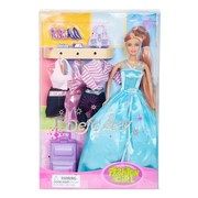 Doll set with suitcase, handbag and outfit – Adventure set 8012