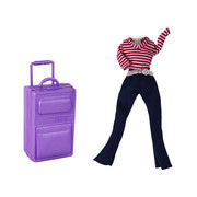 Doll set with suitcase, handbag and outfit – Adventure set 8012