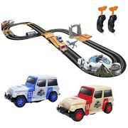 Jurassic world ultimate wild racing 2 player slot racing set