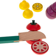 Wooden vegetables, cut with magnet in box + accessories KX5956