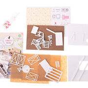 Wooden Dollhouse Retro Room Set, with LED Lighting KX6993