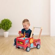 Squirrel Play Wooden Fire Engine Wagon