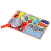Wooden kitchen table with accessories "My first kitchen set"
