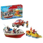 Playmobil 71569 City Action Firefighting Operation with Speedboat