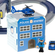 Track with train and other accessories 92 items Police Train (KX5991)