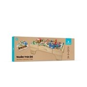 Squirrel Play 100 Pcs Wooden Train Set & Table Kids City Years Track Railway